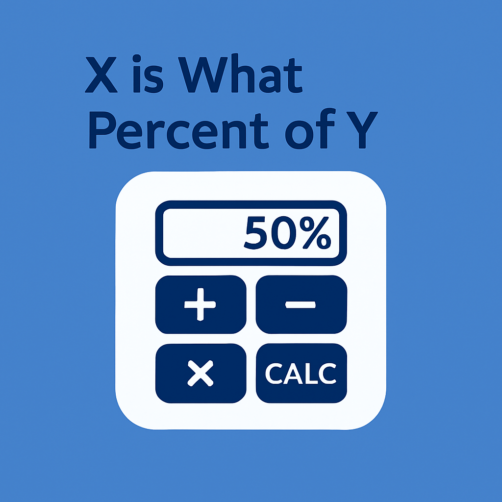 Illustration for X is What Percent of Y calculator showing a visual percentage comparison
